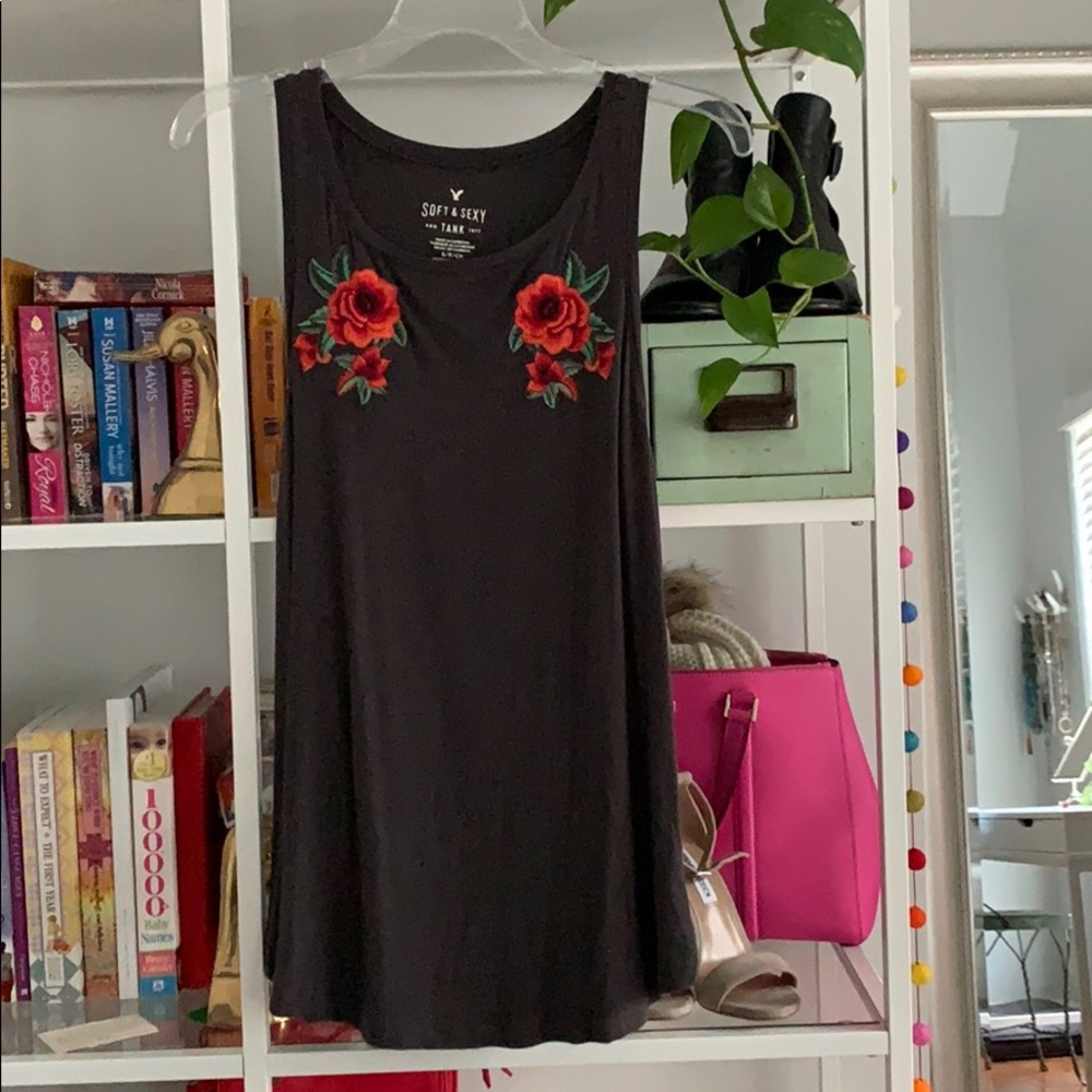 🚨$10🚨AE Soft & Sexy Embroidered Tank
